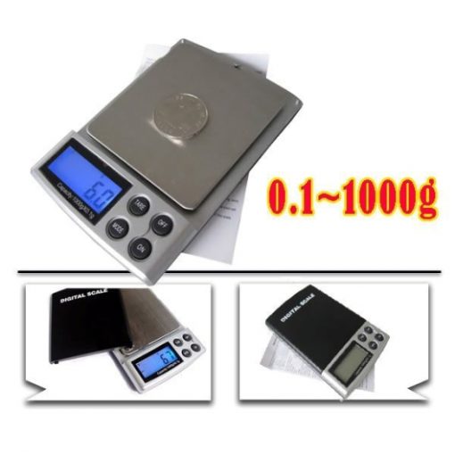 Digital mini scales High Quality 1000g x 0.1g silver