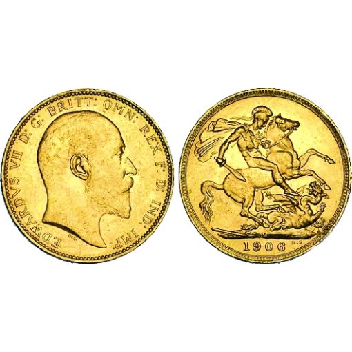 Sovereign coin 1906 (the product listed depicts this coin)