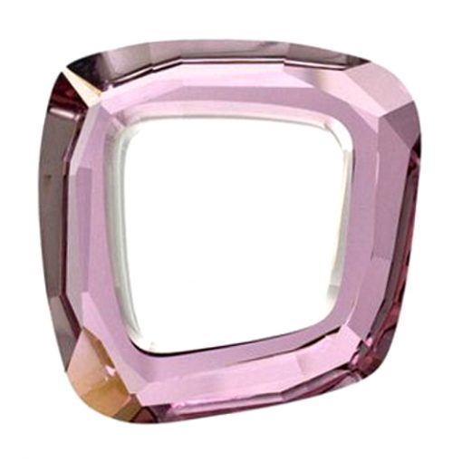 Swarovski Crystal 20mm Cosmic asymmetrical square Antique Pink