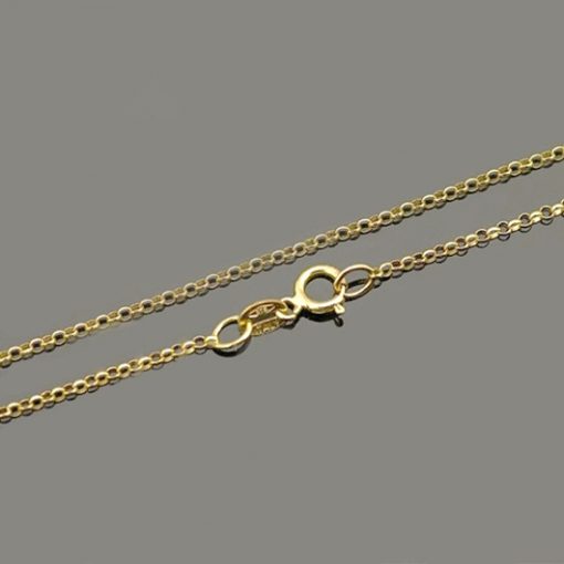 9ct Gold chain Cable diamond cut Italy