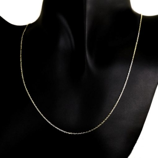 9ct Gold chain Cable diamond cut 0.9mm Italy