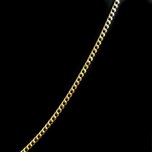 9ct Gold Curb chain diamond cut 1.25mm Italy