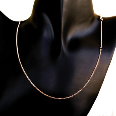 9ct rose Gold Curb chain 1.8mm 45cm Italy