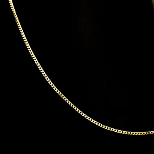 9ct Gold Curb chain diamond cut Italy