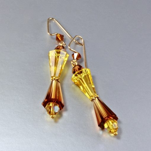 Swarovski Crystal Artemis earrings 14k gold filled