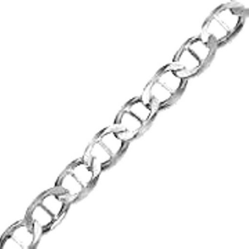 Bracelet Sterling Silver Anchor flat Italy 17.5cm