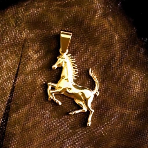 18ct 18kt Gold Ferrari Horse pendant