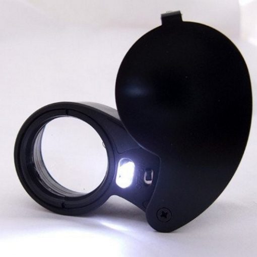 40x magnification Magnifier loupe LED light black
