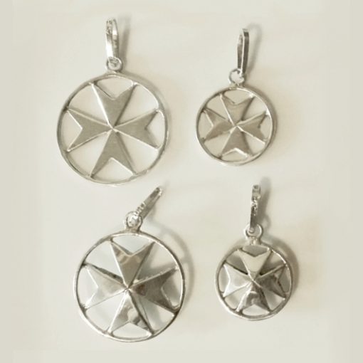 Maltese Cross pendants flat and double sided