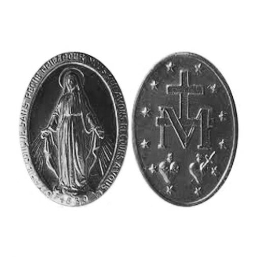 9ct white Gold Miraculous Medal