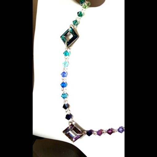 Swarovski Crystal necklace Cosmic squares