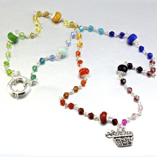 Swarovski Crystal necklace rainbow Gemstones