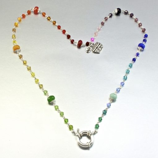 Swarovski Crystal necklace rainbow Gemstones