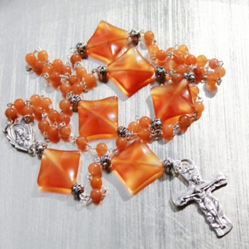 Rosary beads red Aventurine Carnelian