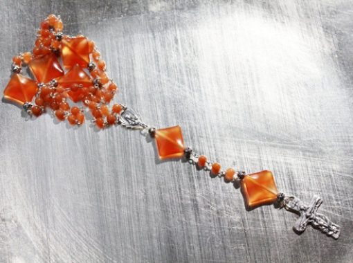 Rosary beads red Aventurine Carnelian