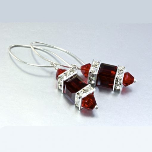 Sterling Silver earrings Swarovski SIAM