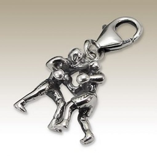 Boxing clip on charm Sterling Silver