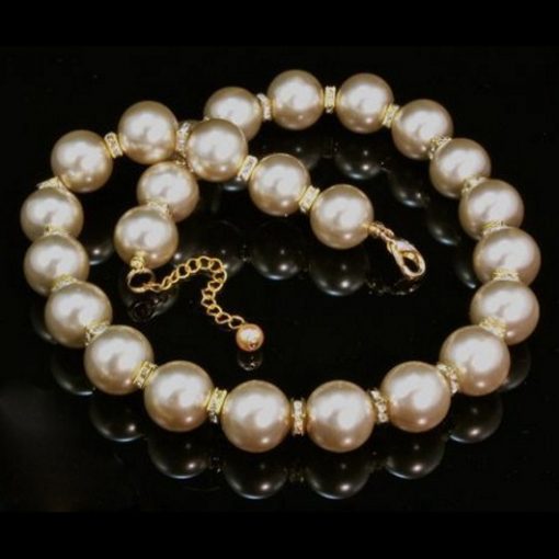 Swarovski Pearls necklace GOLD