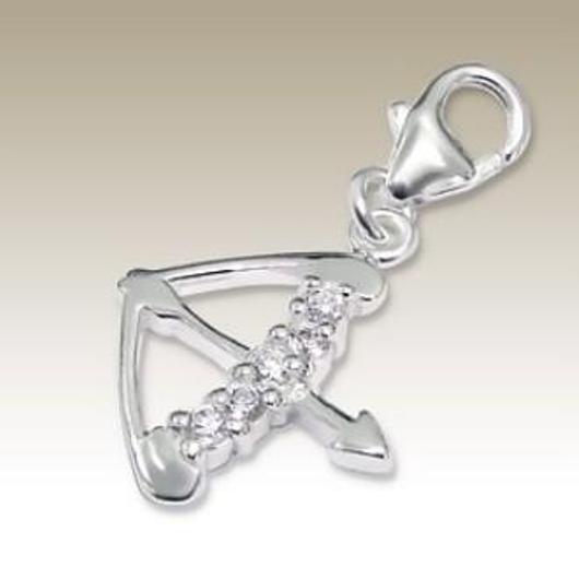 Sterling Silver zodiac sign Sagittarius clip on charm