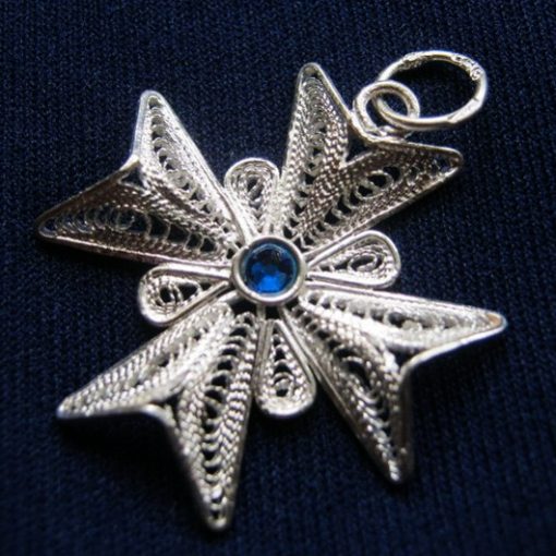 silver maltese cross