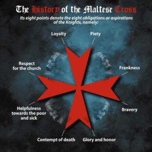 Maltese Cross 8 obligations and aspirations of the Knights of St John