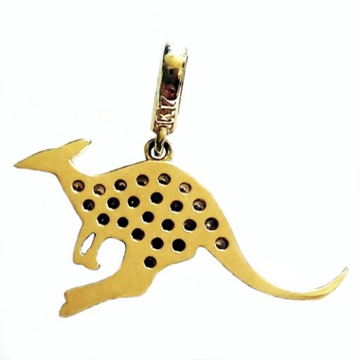 9ct Australian Kangaroo pendant Yellow gold back