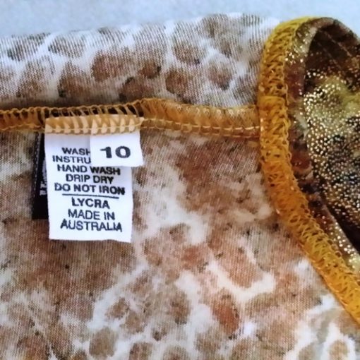 Attitude gold top Zany leopard pants Vintage Australian made