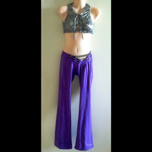 Attitude silver top Pile Up purple pants Vintage Australian made