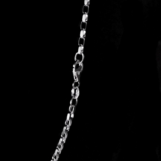 Chain Sterling Silver Belcher diamond cut 2.8mm 45cm BO2D hallmark