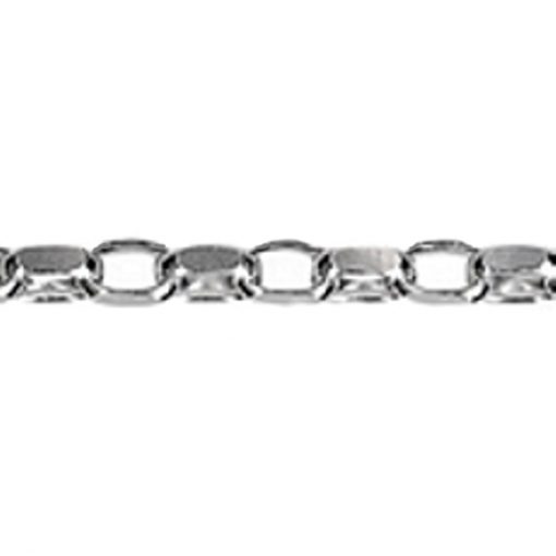 Chain Sterling Silver oval Belcher diamond cut BOD