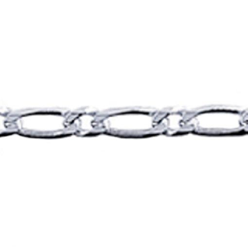 Chain Sterling Silver Figaro 11 diamond cut FD