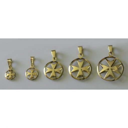 9ct Gold Maltese Cross double sided pendants