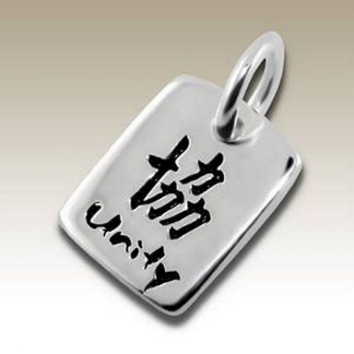 Unity Chinese character Charm Sterling Silver