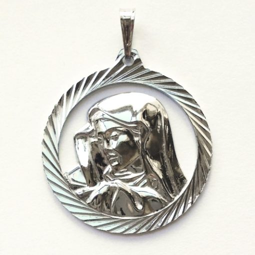 Virgin Mary pendant Sterling Silver