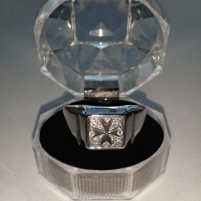 Maltese Cross ring Sterling Silver square