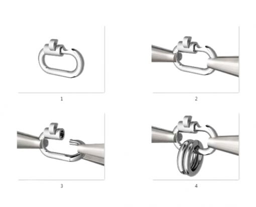 Link locks attach using 2 pairs of pliers