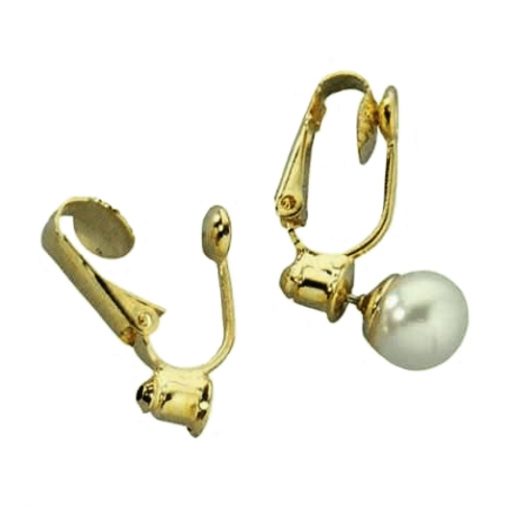 Earring converters clip on gold tone