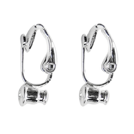 100 x Clip on Converter Earrings Silver 50 pair Convert Pierced