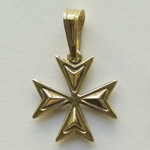 9ct Gold Maltese Cross Amalfi pendant 1.4cm