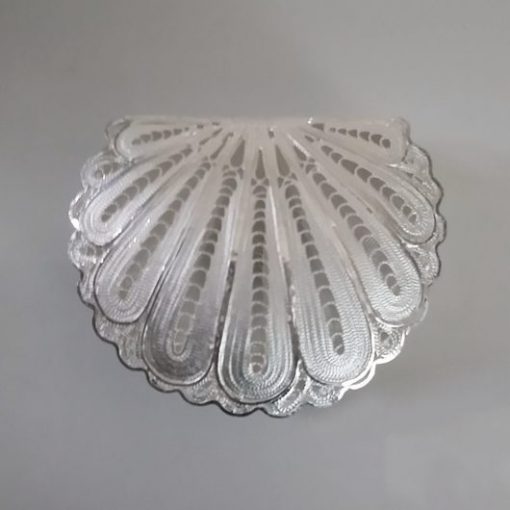 Sterling Silver filigree keepsake box Shell