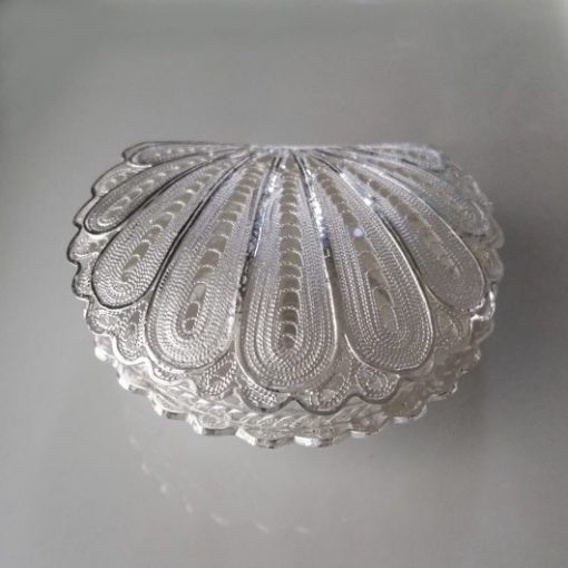 Sterling Silver filigree keepsake box Shell