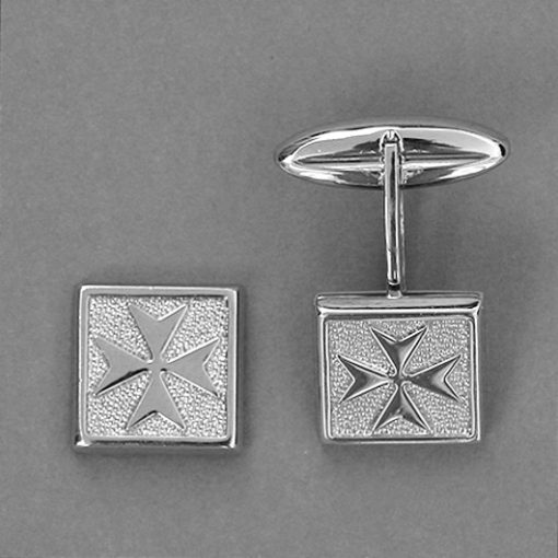 Maltese Cross cufflinks Sterling Silver Square