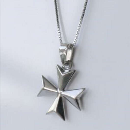 Maltese Cross pendants Sterling Silver 3D. Made in Malta.